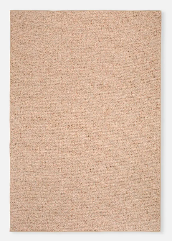 Waschbarer Teppich mit dezenter Musterung in beige von vorne - bonprix
