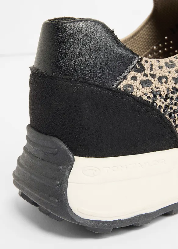 Tom Tailor Sneaker mit Glitzer-Details in schwarz - Tom Tailor
