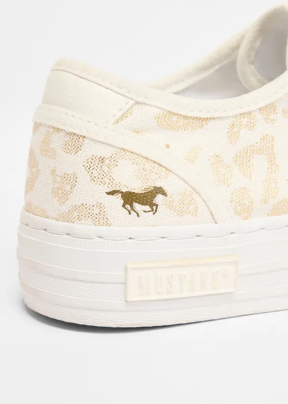 Mustang Sneaker mit Animal-Details in weiß - Mustang