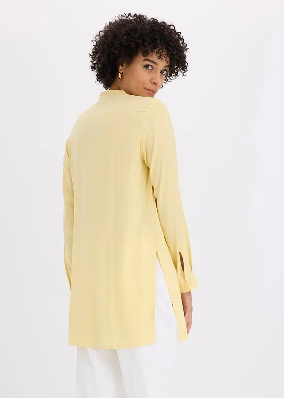 Viskose Longbluse in gelb von hinten (im Anschnitt) - bonprix Viskose Longbluse in gelb von hinten (im Anschnitt) - bonprix