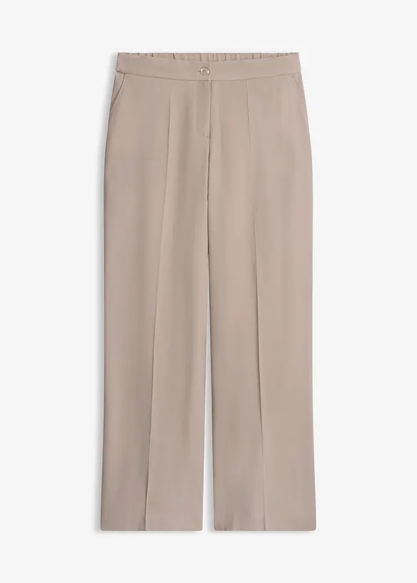 Leichte Marlenehose mit Viskose in braun von vorne - bonprix Leichte Marlenehose mit Viskose in braun von vorne - bonprix