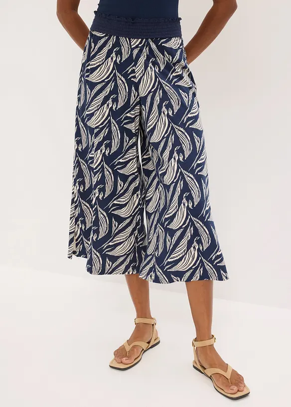 Jersey-Hose aus Baumwoll-Viskose Mix in blau von vorne - bonprix