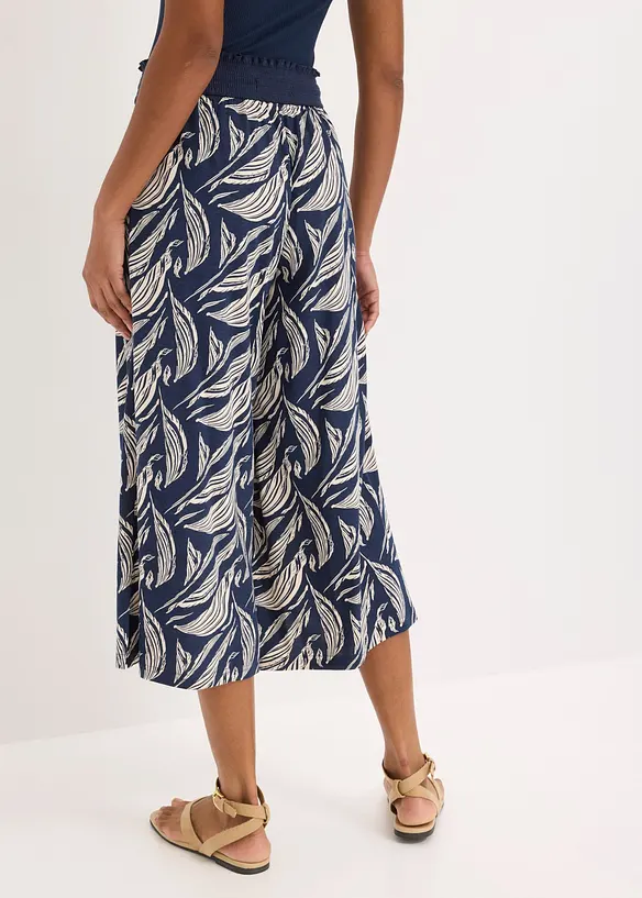 Jersey-Hose aus Baumwoll-Viskose Mix in blau von hinten - bonprix