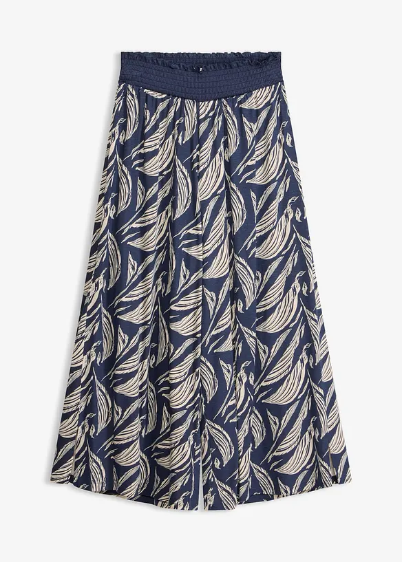 Jersey-Hose aus Baumwoll-Viskose Mix in blau von vorne - bonprix