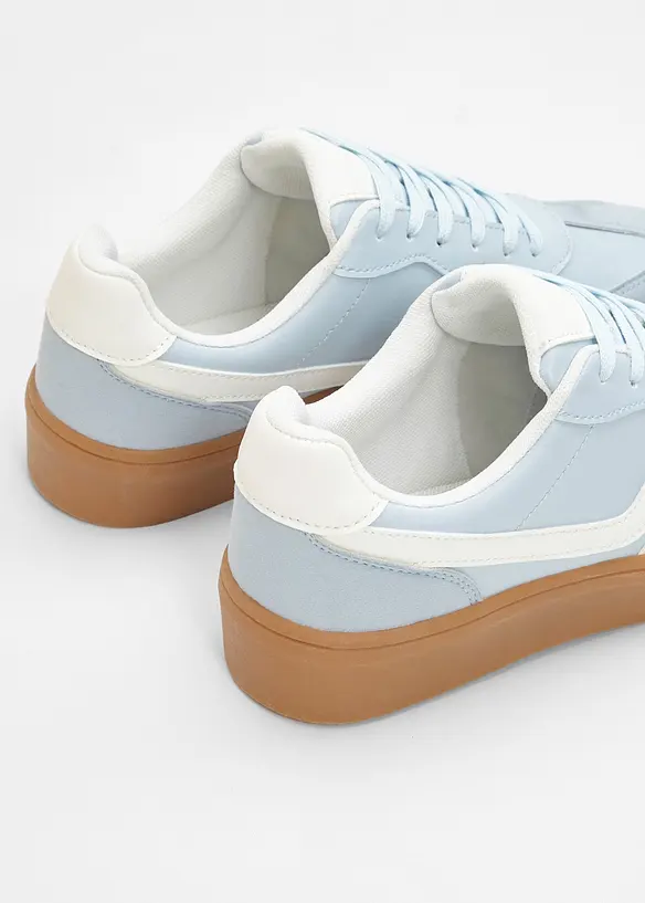 Plateau-Sneaker im Retrolook in blau - bonprix