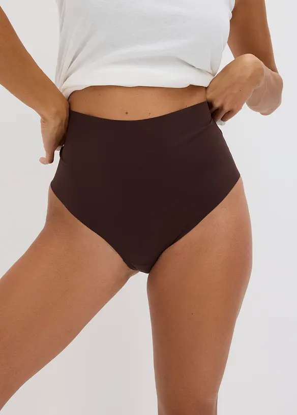 Nahtloser Shape Slip Ultra Light (2er Pack) in braun von vorne - bonprix