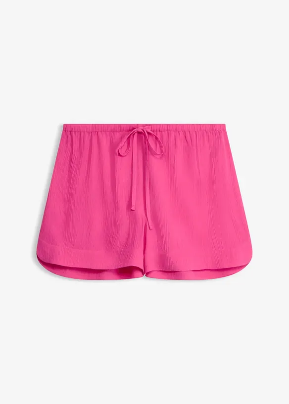 Strandshorts aus strukturierter Viskose in pink von vorne - bonprix