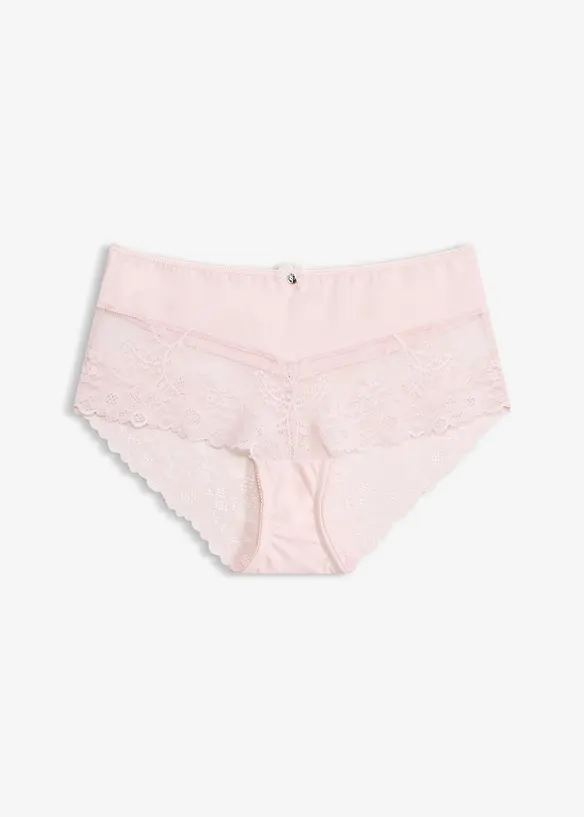 Maxipanty mit zarter Spitze in rosa von vorne - bonprix