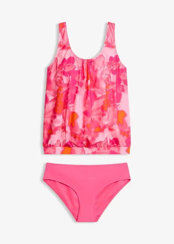 Oversize-Tankini (2-tlg.Set) in bunt von vorne - bonprix