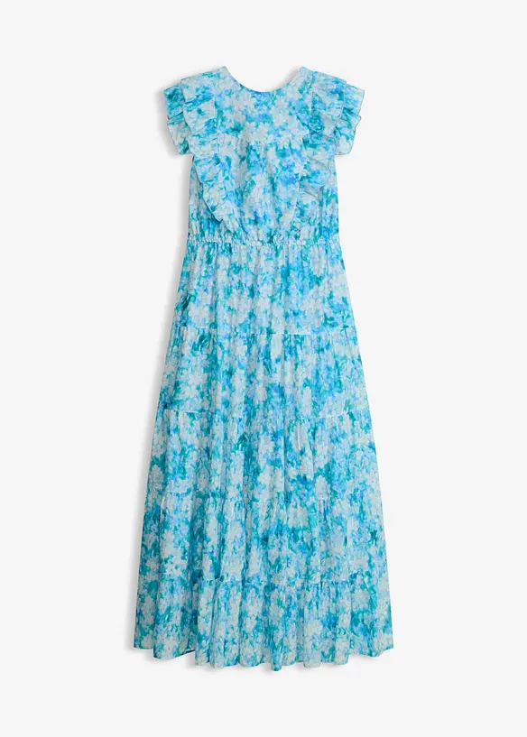 Maxikleid aus reiner Baumwolle in blau von vorne - bonprix Maxikleid aus reiner Baumwolle in blau von vorne - bonprix