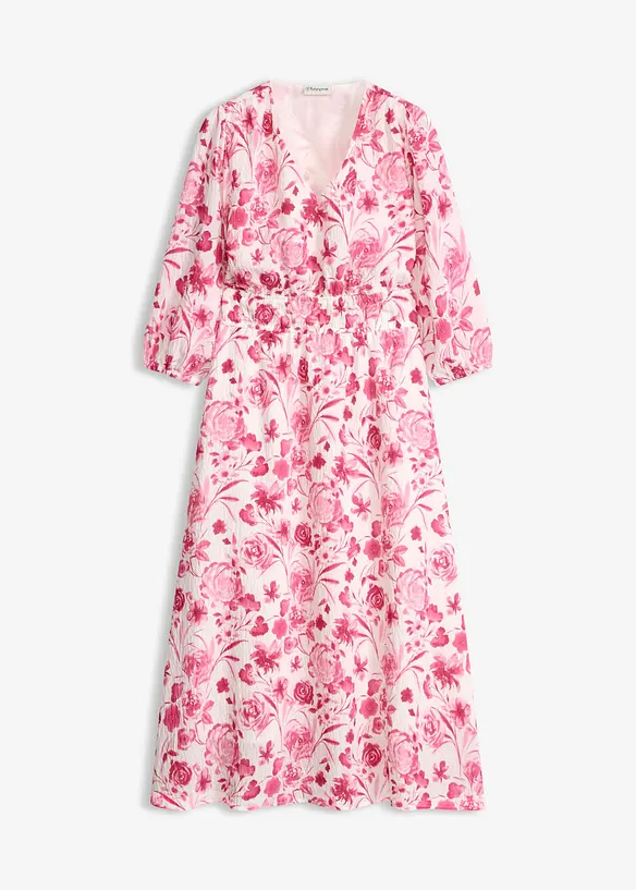 Midikleid aus Viskose-Mix in pink von vorne - bonprix Midikleid aus Viskose-Mix in pink von vorne - bonprix