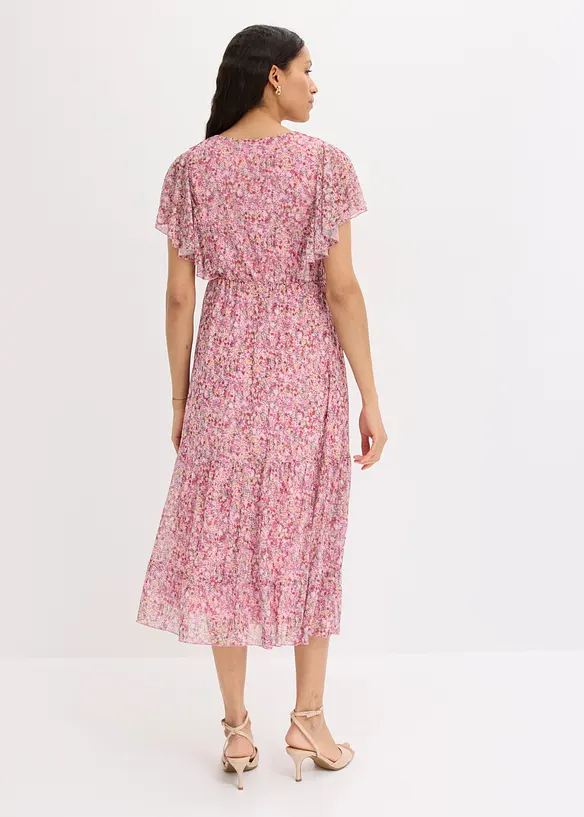 Midikleid aus softem Mesh in rosa von hinten (Totalaufnahme) - bonprix Midikleid aus softem Mesh in rosa von hinten (Totalaufnahme) - bonprix