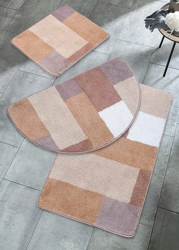Getuftete Badematte mit Pastell- Farben in beige - bonprix