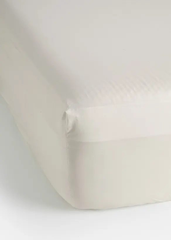 Perkal Spannbettlaken in weiß - bonprix