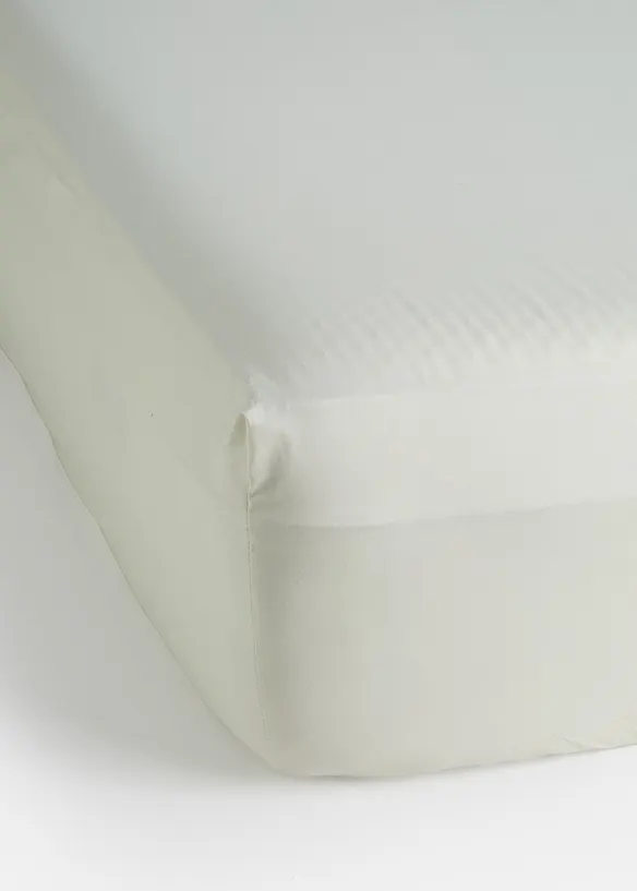 Perkal Spannbettlaken in grau - bonprix