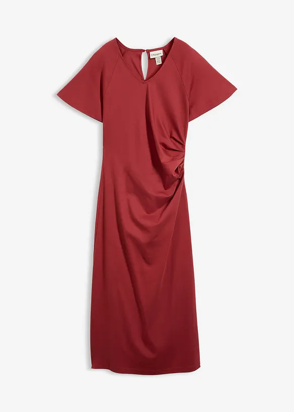 Jerseykleid aus Baumwolle in rot von vorne - bonprix