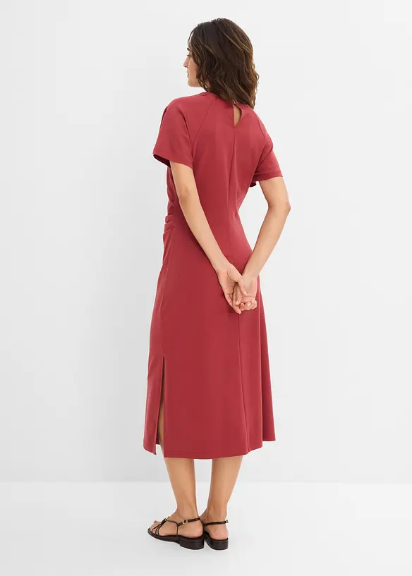 Jerseykleid aus Baumwolle in rot von hinten (Totalaufnahme) - bonprix