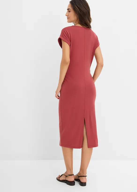 Jerseykleid aus Punto di Roma in rot von hinten (Totalaufnahme) - bonprix