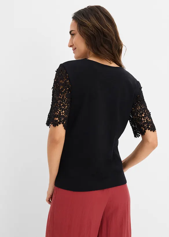 Shirt aus reiner Bio-Baumwolle in schwarz von hinten (im Anschnitt) - bonprix Shirt aus reiner Bio-Baumwolle in schwarz von hinten (im Anschnitt) - bonprix