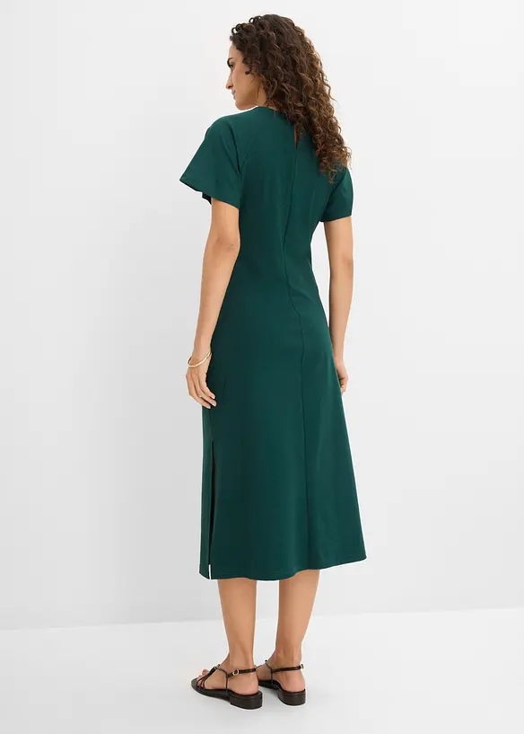 Jerseykleid aus Baumwolle in grün von hinten (Totalaufnahme) - bonprix Jerseykleid aus Baumwolle in grün von hinten (Totalaufnahme) - bonprix