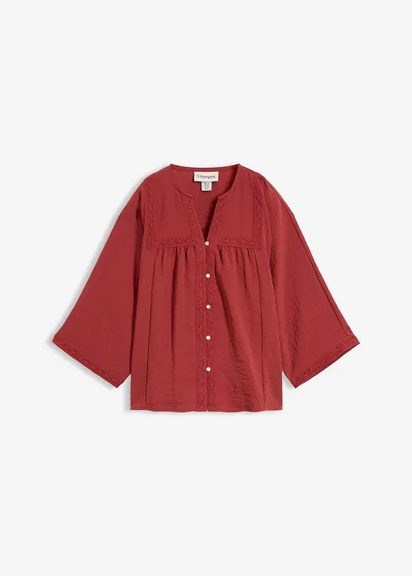 Bluse aus Viskose-Mix in rot von vorne - bonprix Bluse aus Viskose-Mix in rot von vorne - bonprix