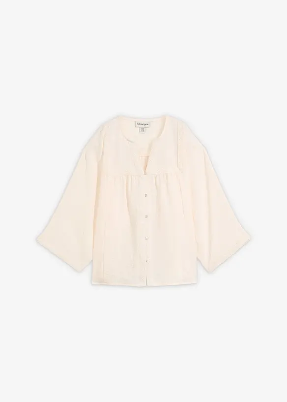 Bluse aus Viskose-Mix in weiß von vorne - bonprix Bluse aus Viskose-Mix in weiß von vorne - bonprix