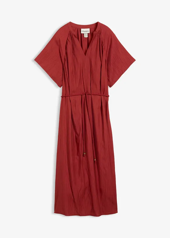 Midikleid aus softem Viskose-Mix in rot von vorne - bonprix