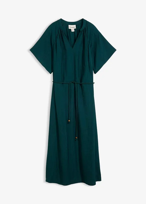 Midikleid aus softem Viskose-Mix in grün von vorne - bonprix Midikleid aus softem Viskose-Mix in grün von vorne - bonprix