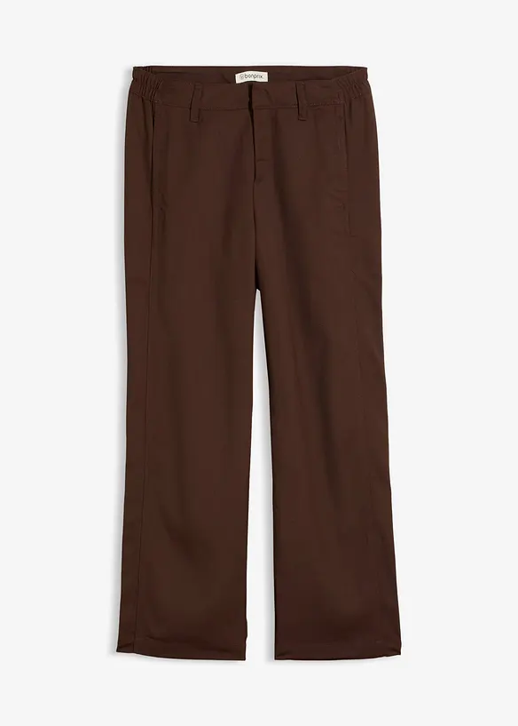 Verkürzte sommerliche Hose in braun von vorne - bonprix