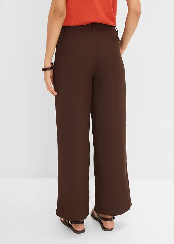 Verkürzte sommerliche Hose in braun von hinten - bonprix