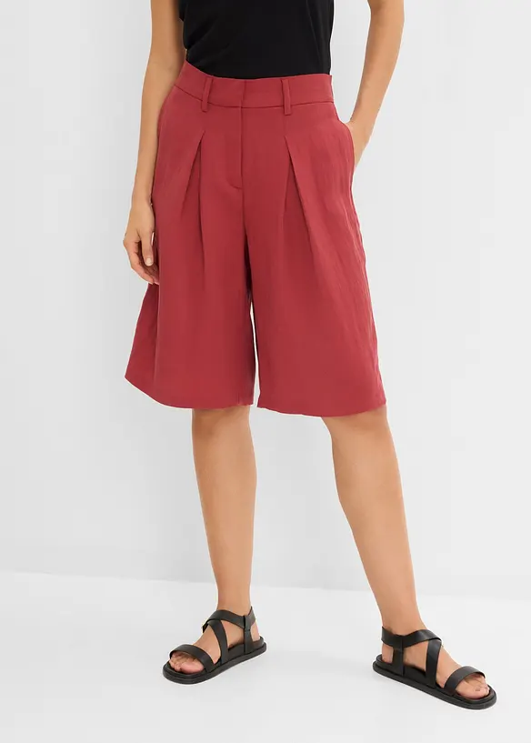 Konfektionierte Bermuda-Hose in rot von vorne - bonprix Konfektionierte Bermuda-Hose in rot von vorne - bonprix