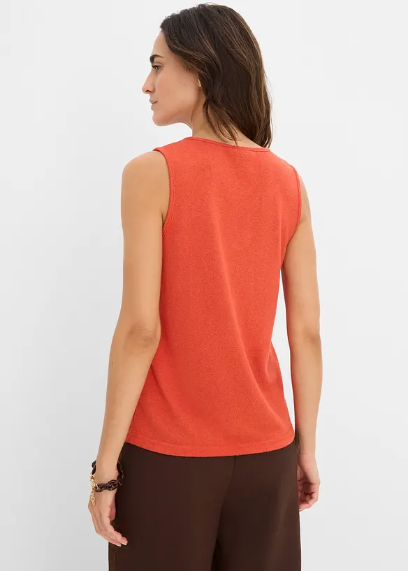 Stricktop mit Perlendetail in rot von hinten (im Anschnitt) - bonprix Stricktop mit Perlendetail in rot von hinten (im Anschnitt) - bonprix