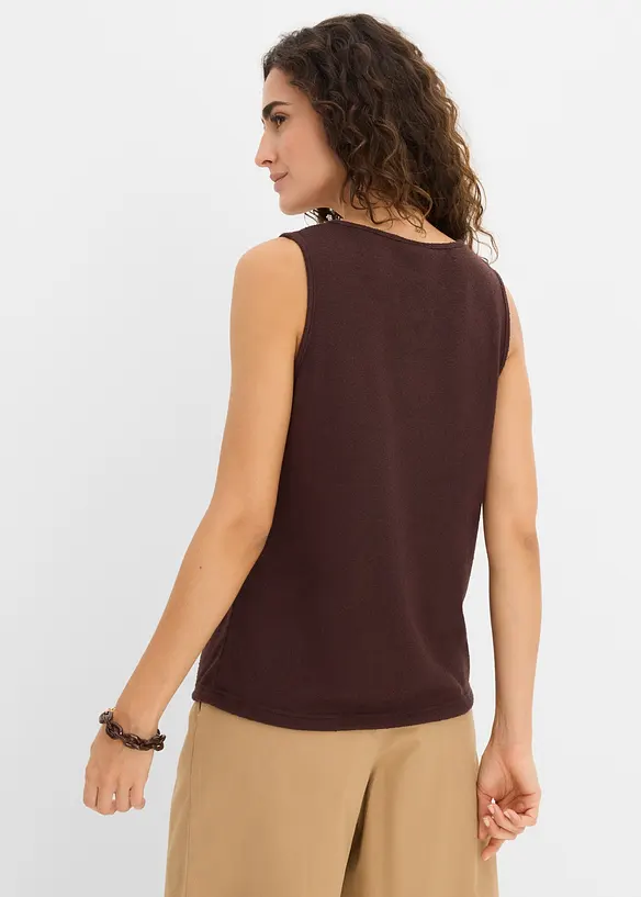 Stricktop mit Perlendetail in braun von hinten (im Anschnitt) - bonprix Stricktop mit Perlendetail in braun von hinten (im Anschnitt) - bonprix