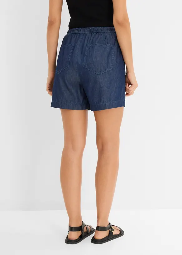 Leichte Jeans-Shorts Mid Waist, Bequembund in blau von hinten - bonprix Leichte Jeans-Shorts Mid Waist, Bequembund in blau von hinten - bonprix