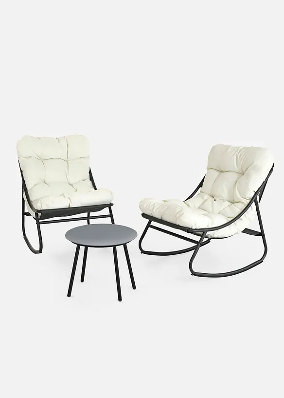 Gartenmöbel Set (3-tlg. Set) in schwarz - bonprix