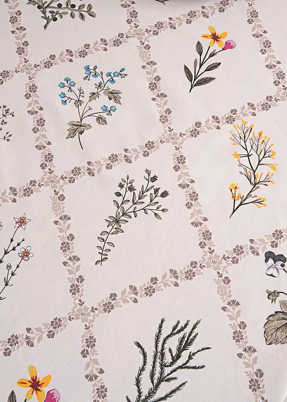 Tischdecke aus Bio-Baumwolle in grün (Detailaufnahme) - bonprix
