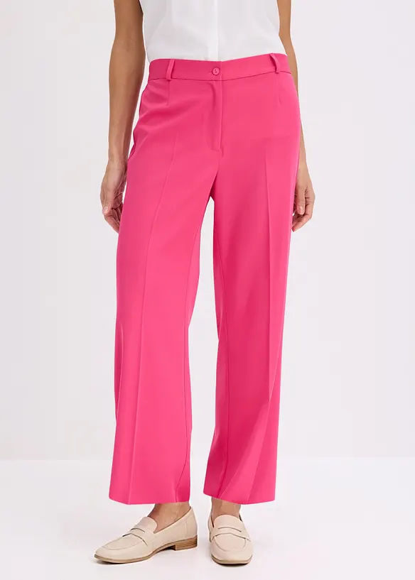 Marlenehose mit Bequembund in pink von vorne - bonprix Marlenehose mit Bequembund in pink von vorne - bonprix