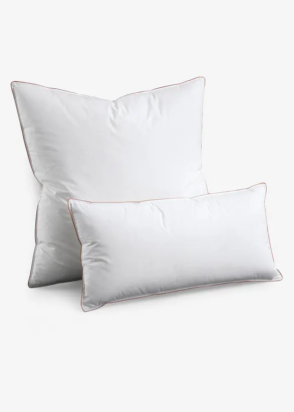 RIBECO 3 Kammer Kissen Premium Daune in weiß von vorne - RIBECO