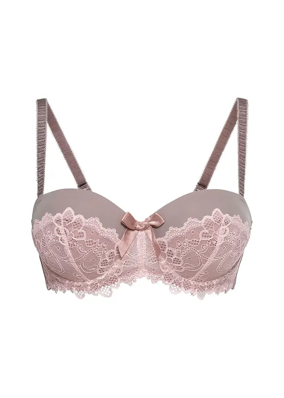 Balconette BH mit Bügel in rosa von vorne - bonprix