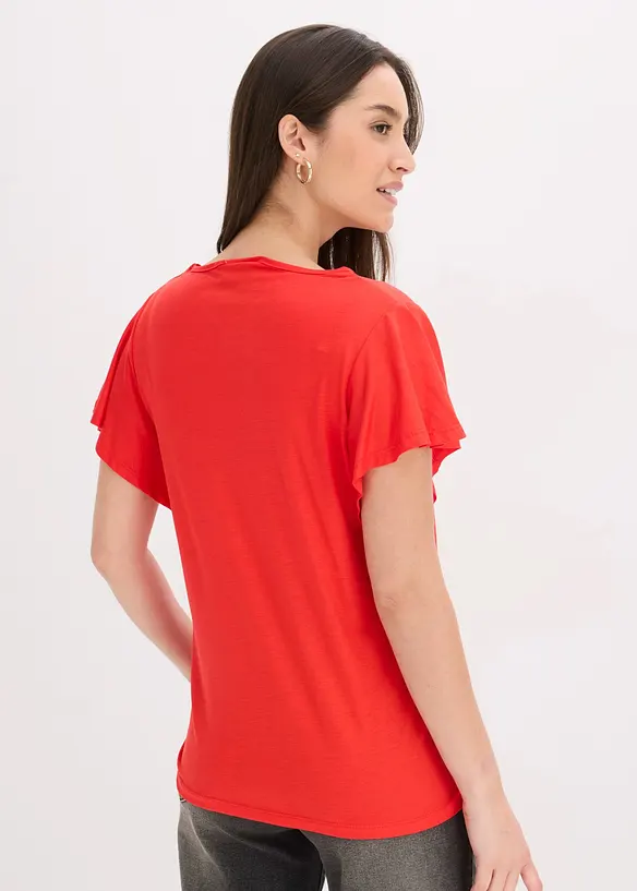 Shirt aus softer Viskose in rot von hinten (im Anschnitt) - bonprix Shirt aus softer Viskose in rot von hinten (im Anschnitt) - bonprix