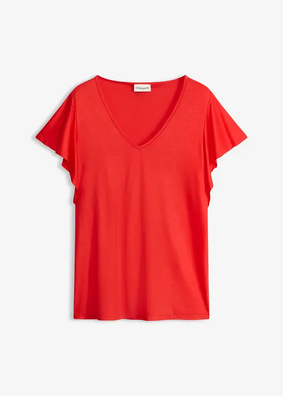 Shirt aus softer Viskose in rot von vorne - bonprix Shirt aus softer Viskose in rot von vorne - bonprix