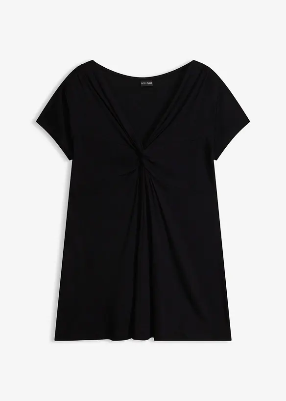 Shirt aus softem Viskose-Mix in schwarz von vorne - bonprix Shirt aus softem Viskose-Mix in schwarz von vorne - bonprix