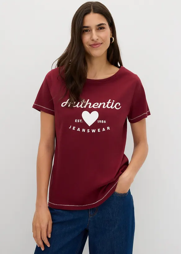 T-Shirt in rot von vorne (im Anschnitt) - bonprix T-Shirt in rot von vorne (im Anschnitt) - bonprix