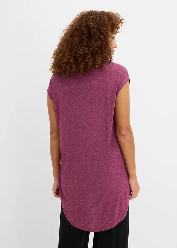 Longshirt aus Viskose-Mischung in lila von hinten (im Anschnitt) - bonprix Longshirt aus Viskose-Mischung in lila von hinten (im Anschnitt) - bonprix