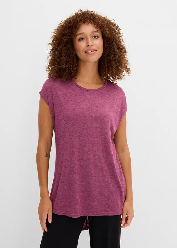 Longshirt aus Viskose-Mischung in lila von vorne (im Anschnitt) - bonprix Longshirt aus Viskose-Mischung in lila von vorne (im Anschnitt) - bonprix