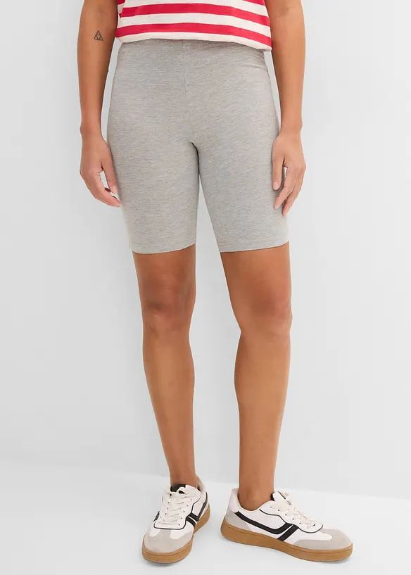 Radlerhose (2er-Pack) in grau von vorne - bonprix