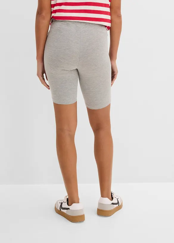 Radlerhose (2er-Pack) in grau von hinten - bonprix