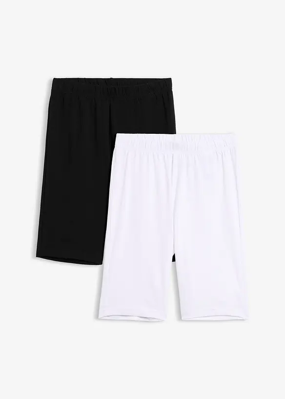 Radlerhose (2er-Pack) in weiß von vorne - bonprix