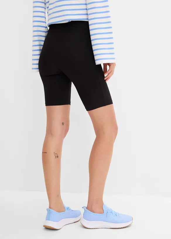 Radlerhose (2er-Pack) in grün von hinten - bonprix