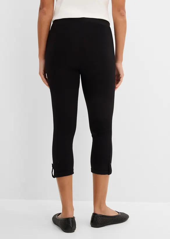 3/4 Capri-Leggings in schwarz von hinten - bonprix